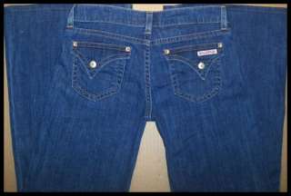   Jeans STRETCH Mid Rise TRIANGLE Flap Pocket WIDE LEG Trouser SZ 29
