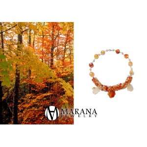  Marana Jewelry   Fall is in Bloom Collection  Orange Agate 
