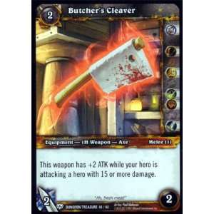 World of Warcraft WoW TCG   Butchers Cleaver   Dungeon Treasure Card 