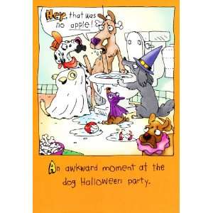  Halloween Greeting Card Dogs Dunking for Apples: Health 
