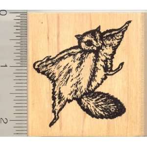 Flying Squirrel Rubber Stamp
