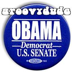 Barack OBAMA Buttons OFFICIAL US Senate 2004 Version 2