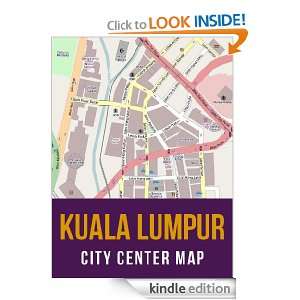 Kuala Lumpur, Malaysia City Center Street Map eReaderMaps  