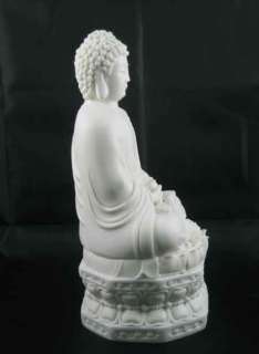 White Porcelain Buddha Figure Statue 12H #41137  