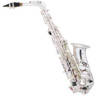 NEW SILVER PLATED ALTO SAXOPHONE PRO CONCERT BAND SAX  