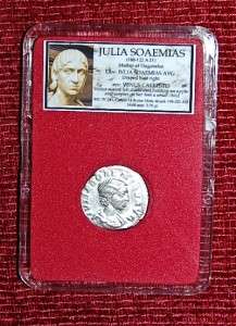 ROMAN EMPIRE COIN JULIA SOAEMIAS SILVER DENARIUS VENUS  