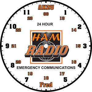 Custom Personalized Amatuer Ham Radio Call Sign Clock  