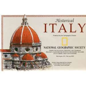  Italy 11,765,000 Map National Geographic, folded 1995 
