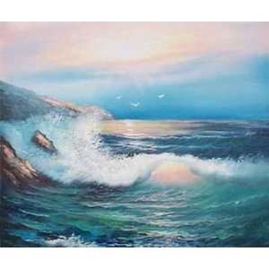  Fine Oil Painting, Ocean SO08 24x36 Home & Kitchen