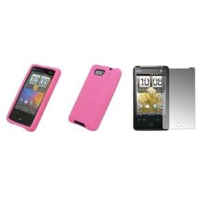  HTC Aria   Pink Soft Silicone Gel Skin Cover Case 