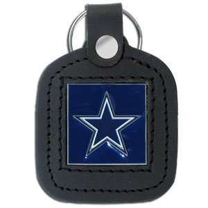  Dallas Cowboys Square Leather Key Chain   NFL Football Fan 