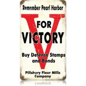 for Victory Allied Military Vintage Metal Sign   Victory Vintage 