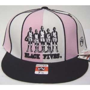 7 7/8 HBCU Pink & White Striped Throwback Black Fives 