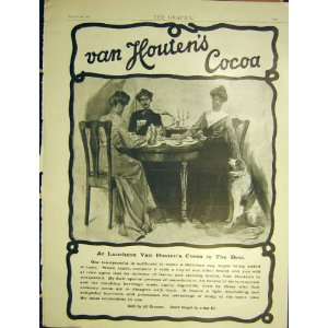  Advert Van Houtens Cocoa Luncheon Old Print 1901