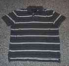 AMERICAN EAGLE OUTFITTERS POLO SHIRT SIZE XS Extra Small Gray Stripe