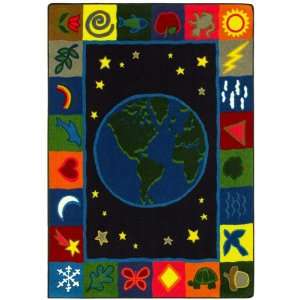  Earth Works Classroom Rug   Rectangle   78W x 109L 