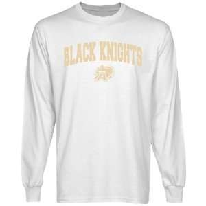   Army Black Knights White Logo Arch Long Sleeve T shirt  Sports