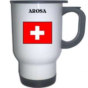  Switzerland   AROSA White Stainless Steel Mug 