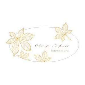  Small Personalized Autumn Leaf Wedding Window Cling W1001 