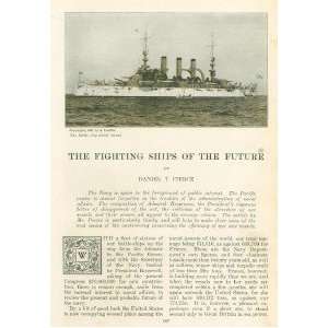    1908 Battleships of the Future Military Naval 
