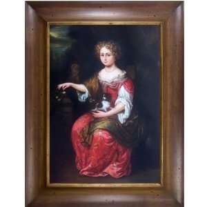 Artmasters Collection YK89800B WW54 Lady and Her Dog Framed Oil 