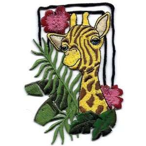  Zoo Animals Giraffe   Iron On Embroidered Applique 