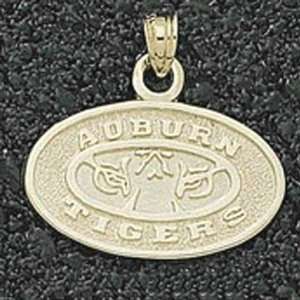   Auburn Tigers 14K Gold Tiger Eye Logo 1/2 Pendant