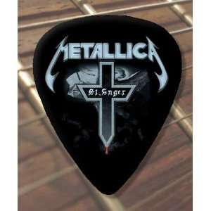  Metallica Black St Anger Premium Guitar Pick x 5 Medium 
