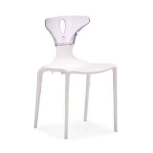  4 PC Askew White Dining Chair Set: Home & Kitchen