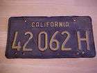   Black & Yellow Commercial Truck Pickup License Plate 42062 H