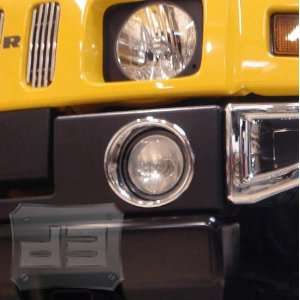 Hummer H2 Triple Chrome Plated Fog Light Bezels Covers (Fits: 2003 