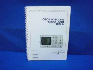 HP 1220A 1221A Oscilloscope Operating & SERVICE Manual  