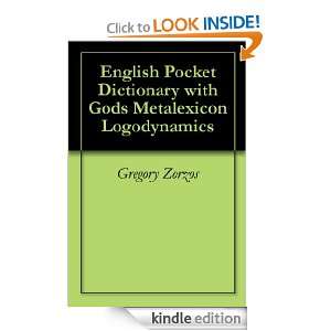 English Pocket Dictionary with Gods Metalexicon Logodynamics Gregory 