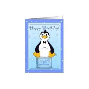   21st Birthday   Penguin on Ice Cool Birthday Facts Card: Toys & Games