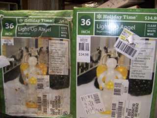 SET of 2 ~ HOLIDAY TIME Light up Angels 36 in Christmas indoor/outdoor 