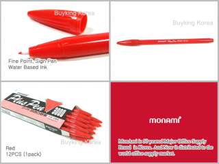 MonAmi Plus Pen 3000 Fine Sign Pen Office Red 12 pcs  