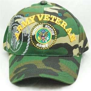  Cap   United States Army Veteran (Camouflage) CP21 