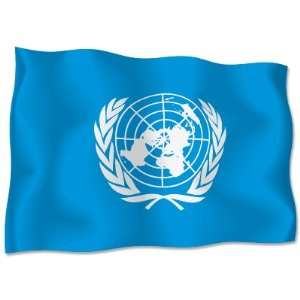  United Nations Flag car bumper sticker decal 6 x 4 