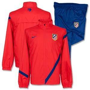 11 12 Atletico Madrid Sideline Warm Up Suit   Red/Navy  