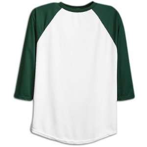   Mens 3/4 Sleeve Undershirt ( sz. L, White/Forest 