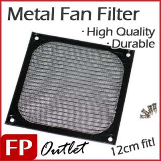 Metal Durable Quality Filter Dust Guard 12cm 120mm Black PC Case Fan w 