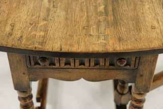Large Antique Scottish Oak Gateleg, Drop Leaf, Sofa, Foyer Table 