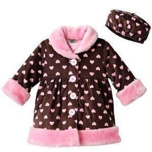    Al & Ray Heart Coat & Hat Set 18 Month Infant Girl Jacket Baby