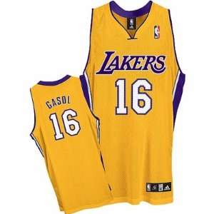  100% Authentic Polyester Los Angeles Lakers Jersey: Sports 
