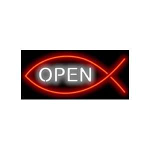  Christian Fish Open Neon Sign