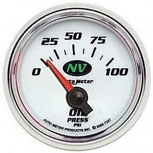   Auto Meter 7327 NV Short Sweep Electric Oil Pressure Gauge: Automotive
