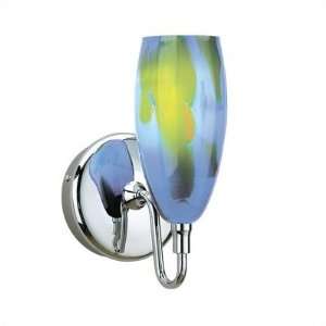  WAC G615 BG Dome Art Glass Wall Sconce in Blue/Green Baby