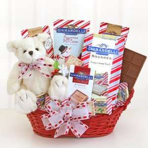 Ghirardelli Chocolate Holiday Bear Hugs   Chocolate Gift Basket