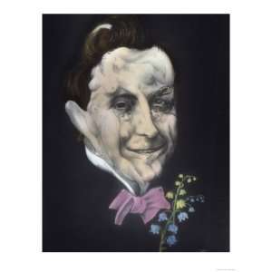  Portrait of a Man with Bow Tie and Flowers Giclee Poster 
