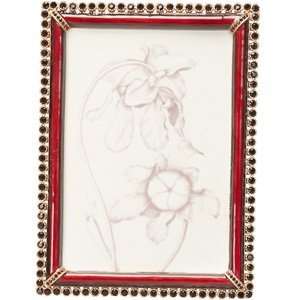  Jay Strongwater Red Stone Edged Frame 4x6